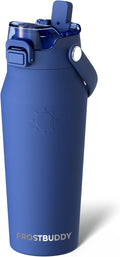 Frost Buddy 16oz Insulated Water Bottle with Straw & Chug Lid | Leak-Proof Stainless Steel | 24-Hours Cold | Sweat-Proof, Cup Holder Friendly | Ideal for Gym, Travel, Sports & Everyday Hydration
