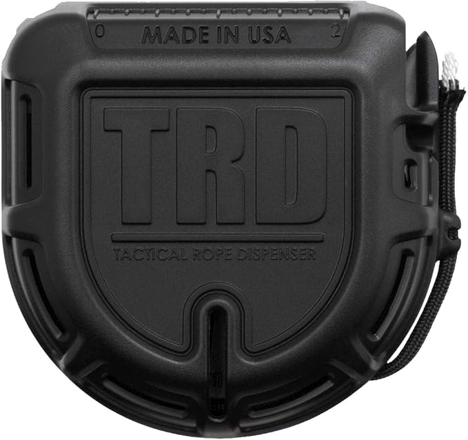 Atwood Rope MFG Tactical 550 Paracord Parachute Cord Rope Dispenser 50ft Spool TRD | Cutting Blade, Belt Clip, Cord Grip, View Port, Integrated Ruler