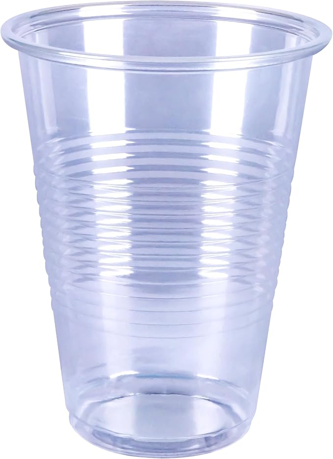 Amazon Basics Disposable Clear Plastic Cups, 16oz, 50 Count