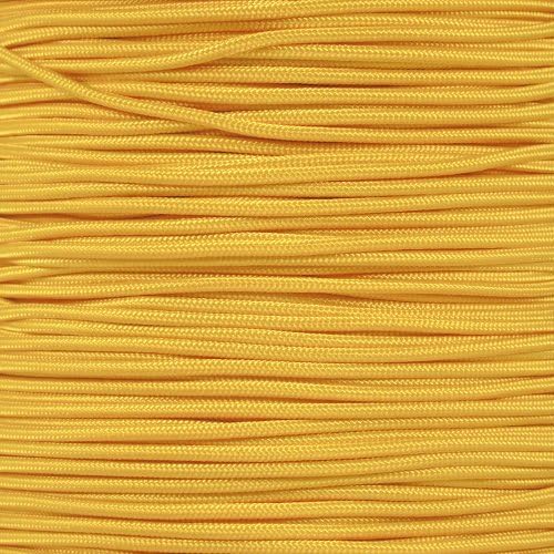 Paracord Planet 275lb Paracord – 3/32 Inch (2.38 mm) Nylon Crafting Cord with 5 Strand Inner Core – Yellow (10 ft)