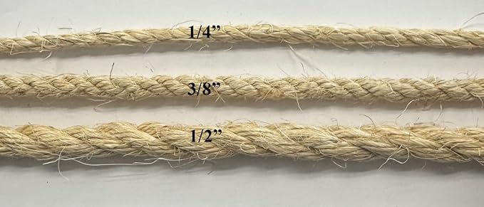 T.W. Evans Cordage Co. 22-605 1/2 in. x 50'. Twisted Sisal Rope