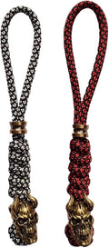Knife Lanyards with Brass Beads,Paracord Lanyard,Tactical Lanyard for Skull Shape Knife,EDC Products
