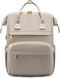 LOVEVOOK College Laptop Backpack, 15.6 Inch Travel Backpack for College, Waterproof Work Backpack Woman for Teacher Nurse Anti-theft Travel Back Pack, Gifts for Women, Dim Grey