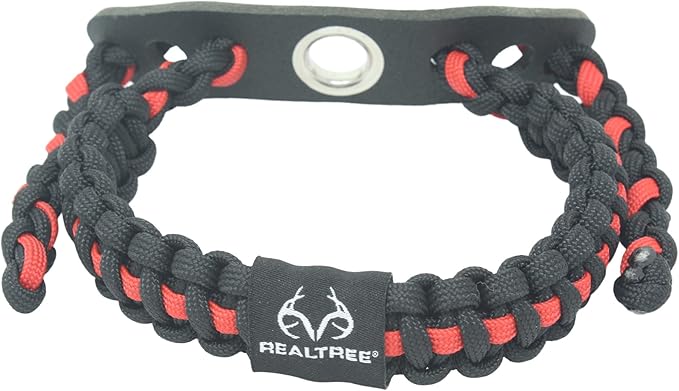 Realtree® Paracord Archery Bow Wrist Sling - 100% Full Grain Leather 550 Paracord