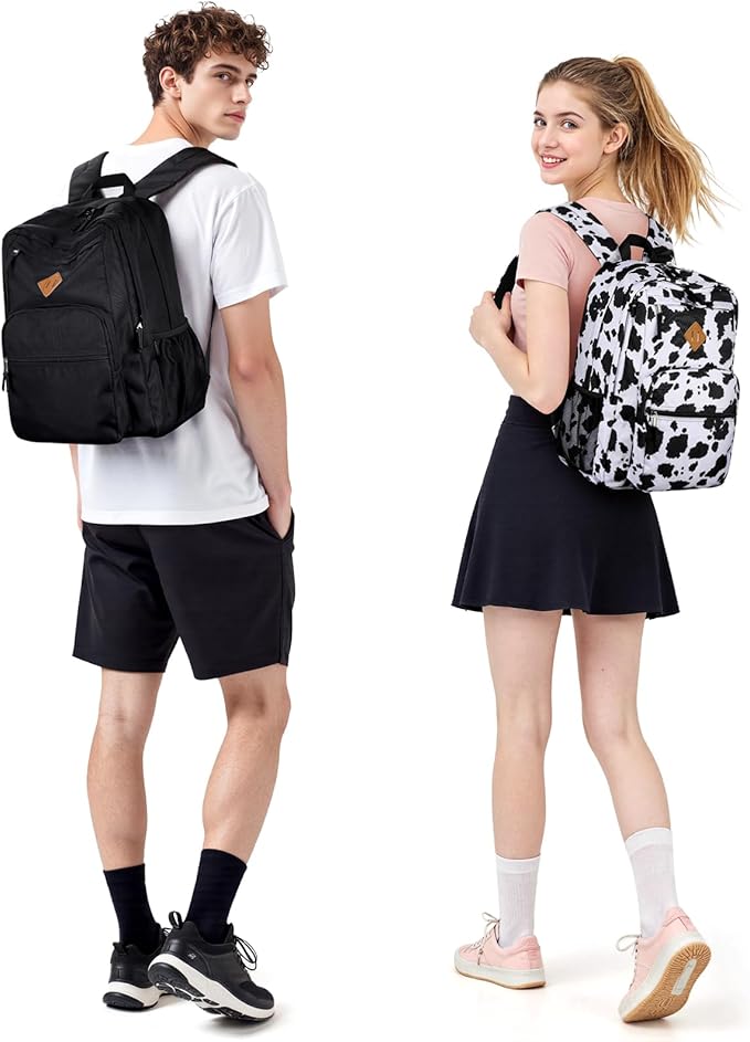 ZORFIN 26L Backpack for College, and Travel: Water Resistant Bookbag - Snow Leopard