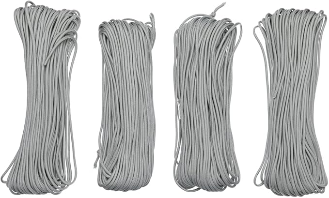 Paracord Planet Solid Color 550lb Paracord – 7 Strand Type III Nylon Cord for Indoor and Outdoor Tasks – Silver Gray (1,000 ft)