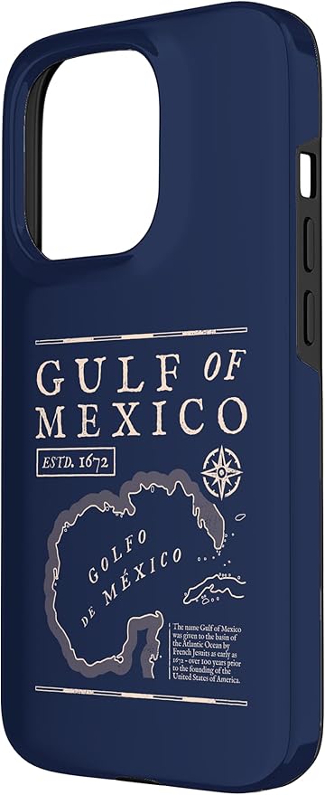 Gulf of Mexico 1672 Historic Map Case for iPhone 15 Pro