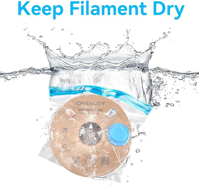 Creality 3D Printer Filament Storage Bags 35 x 35CM, 12 Transparent Sealed Bags Dust Proof Humidity Resistant Keeping Filament Dry, Reusable Vacuum Storage Bags Filament Vacuum Bags