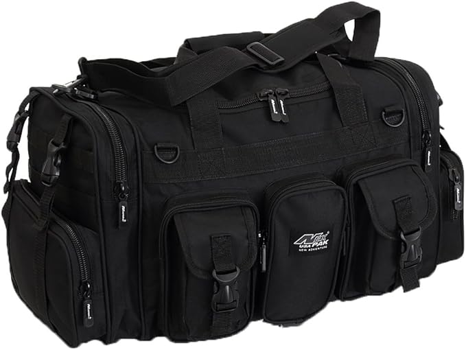 NPUSA Mens Large 22" Inch Black Duffel Duffle Military Molle Tactical Gear Shoulder Strap Travel Bag
