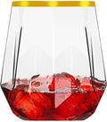 Lueumxc 40 Pack Plastic Wine Glasses, 12Oz Diamond Disposable Wine Glasses Unbreakable Clear Plastic Cocktail Glasses Recyclable Shatterproof Reusable Wine Cups
