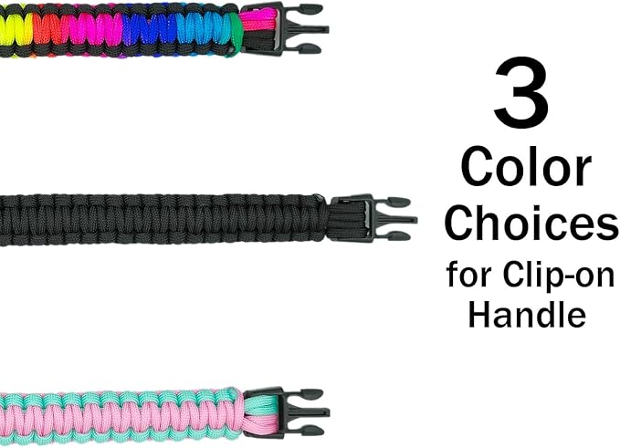Water Bottle Handle Strap Paracord Handle Strap Cord with Carabiner Fits Wide Mouth Bottles 12oz to 64oz