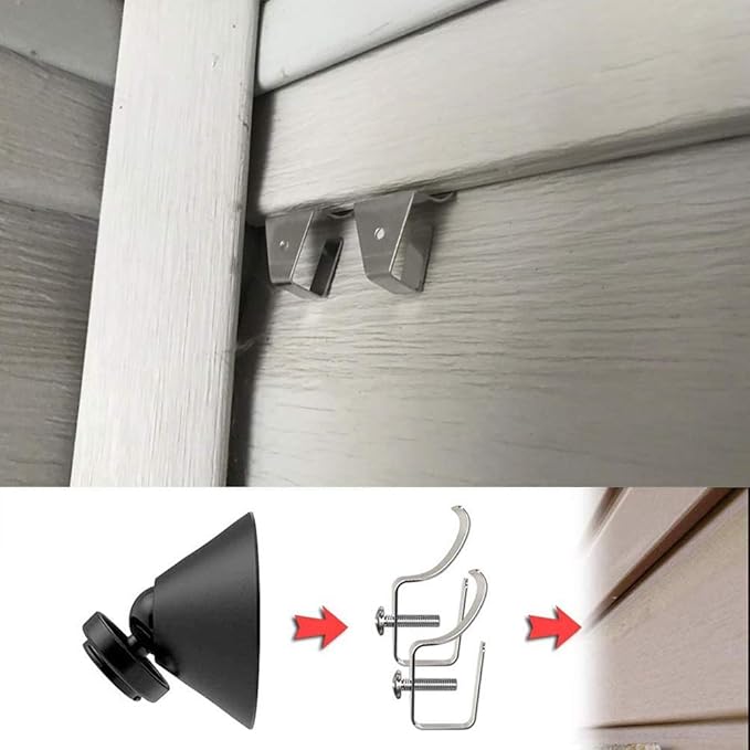 12-Pack Vinyl Siding Hooks for All-New Blink Outdoor Camera, No-Hole Needed Outdoor Siding Clips for Mounting Blink Outdoor Security Camera System, Stainless Steel Siding Mount 12pcs