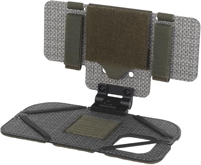 Airsoft Plate Carrier Accessory Molle Phone Mount Outdoor Lightweight Navigation Board for 15Pro, Wide Angle Foldable Phone Holder Chest Rig Hovering Tactical Vest Mount