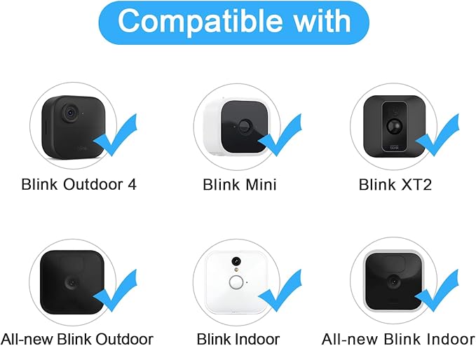 2 Pack Wall Mount for All-New Blink Outdoor (4th Gen, 3rd Gen) & Blink XT / XT2, Mini Camera Mounting Bracket, Adjustable Ceiling Mount