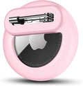 Tracker Holder for AirTag Gen 2/Gen 1 with Pin, Safe Hidden Lightweight GPS Tracker for Kids Compatible with Apple AirTag 2/1 for Child, Elderly, Pets Collar, Shoes (Light Pink, 1 Pack)