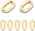 10Pack 5/8 Inch Small Oval Carabiner, Metal Spring Tiny Carabiner Clips for Paracord Keychain Lanyard, Car Key Rings, Dog Tag Clip, Pets Collar Buckles, Purse Keychain Replacement (Light Gold)