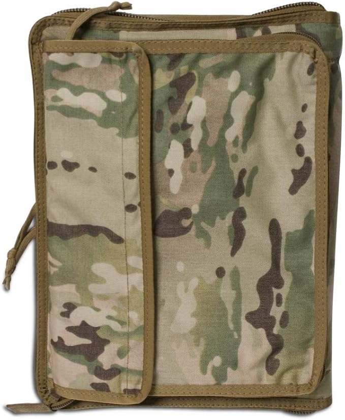 TACTICAL NOTEBOOK COVERS Tactical Admin Notebook Cover System | Zippered Map Case | Fits US Standard Size Paper 8.5” x 11” & A4 Notebooks | Durable Field Organizer (Multicam)