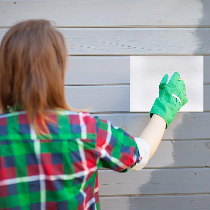Mudder Vinyl Siding Repair Kit 6 x 8 Inch Vinyl Siding Patch Self Adhesive PVC Tape Hole Covering for Mobile Home Skirting Fence Parts Wall (White B)