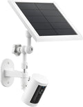 2-in-1 Wall Mount for Ring Solar Panel (2W/4W) & Stick Up Cam Battery, Ring Spotlight Cam Plus/Pro (Battery), Adjustable Angle for Optimal Outdoor Sunlight Exposure, White