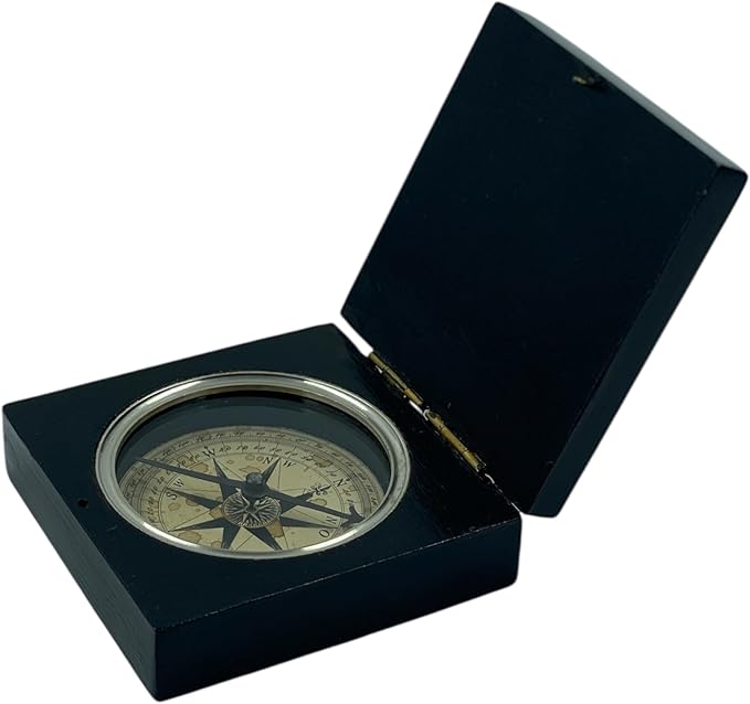 Lewis and Clark Expedition Nautical Compass, Handmade Black Rose Wooden and Brass Compass Authentic Compass,Nautical Gift, Gift for All, Unisex Gift Corporate Gift