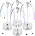PIMAG Fly Fans for Tables, Fly Repellent Fan Outdoor Indoor Keep Flies Away, Repellent Fans for Tables with Holographic Blades for Picnic, Party, Restaurant, Kitchen, and BBQ, 4 Pack Silver