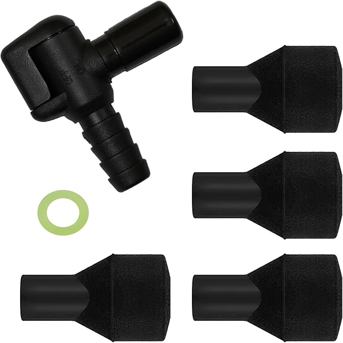 Bite Valve Replacement Mouthpiece Fit for Hydration Pack Bladder Water Backpack and Most Brands(4-Pack), with Shutoff Valve and Tube O-Ring
