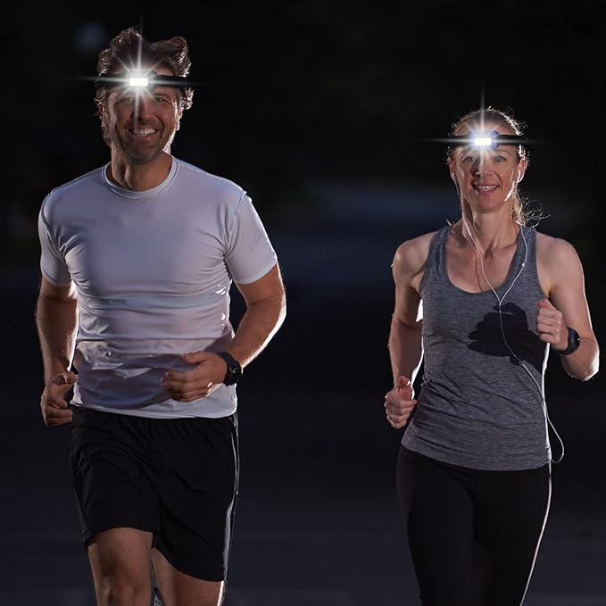 Macarrie 30 Pcs LED Headlamp Flashlight for Adults Outdoor Mardi Gras Flashlight Headlamps with Adjustable Headband Waterproof Head Lights with 3 Modes 90 AAA Batteries for Forehead Work Family Camp