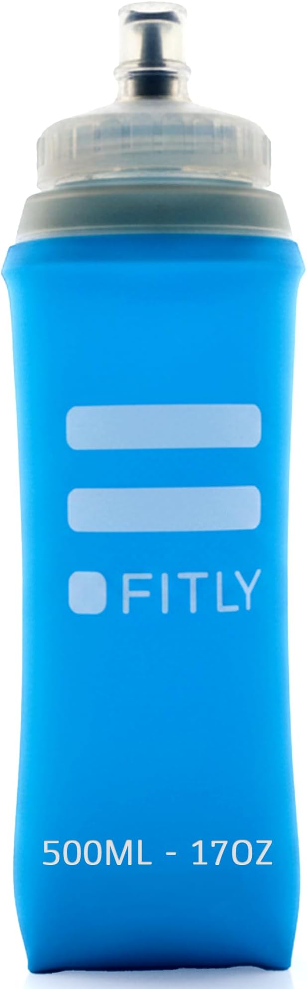 FITLY Soft Flask - Shrink As You Drink Soft Water Bottle for Hydration Pack - Folding Water Bottle Ideal for Running, Hiking, Cycling, Climbing & Rigorous Activity