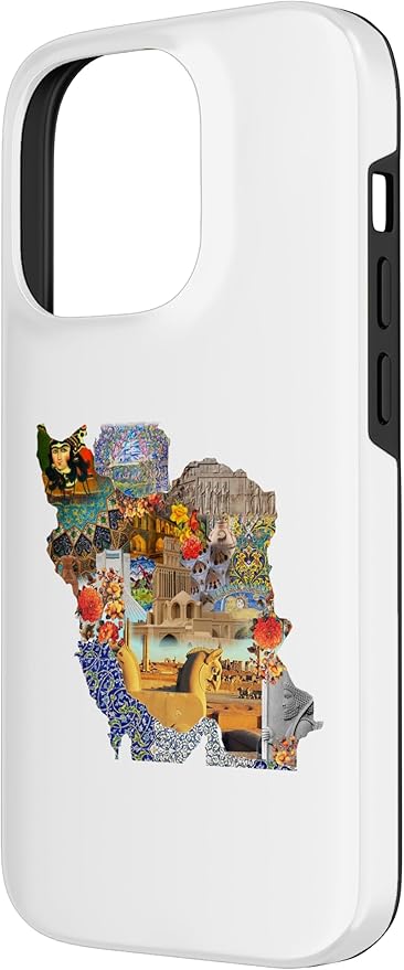 Map of Persian empire, Iran Map Case for iPhone 14 Pro