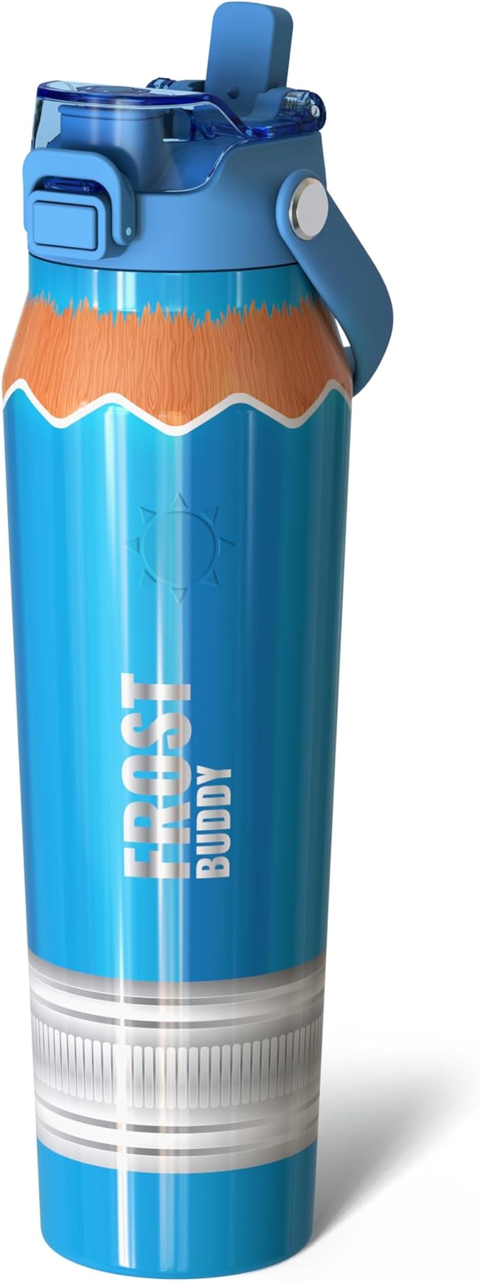 Frost Buddy 32oz Insulated Water Bottle with Straw & Chug Lid | Leak-Proof Stainless Steel | 24-Hours Cold | Sweat-Proof, Cup Holder Friendly | Ideal for Gym, Travel, Sports & Everyday Hydration
