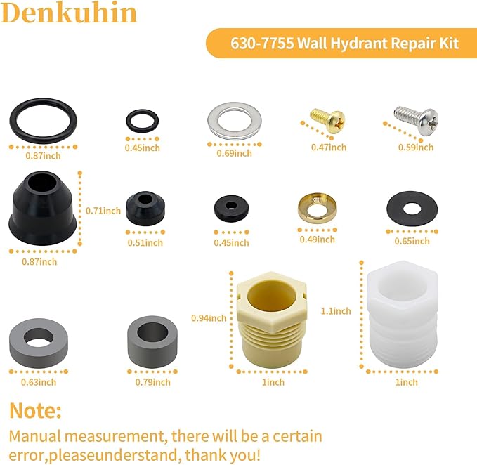 630-7755 Wall Hydrant Repair Kit Compatible with Outdoor Faucet Mansfield 300 400 500 Series Wall Hydrant Service Kit Pressure Vacuum Breaker (2 Sets)