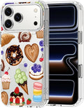 MOSNOVO for iPhone 17 Pro Max Case, Shockproof Military-Grade Protection 6.6ft Drop Tested, Camera Control, Clear Phone Case for iPhone 17 Pro Max, Sweet Treats Design