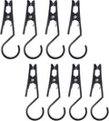 8 Pcs Hooks Clip Super Strong Black Plastic Clips Laundry Hooks Clothes Pins Heavy Duty Hangers with Clips for Home,Travel,Outdoor Camping Tent