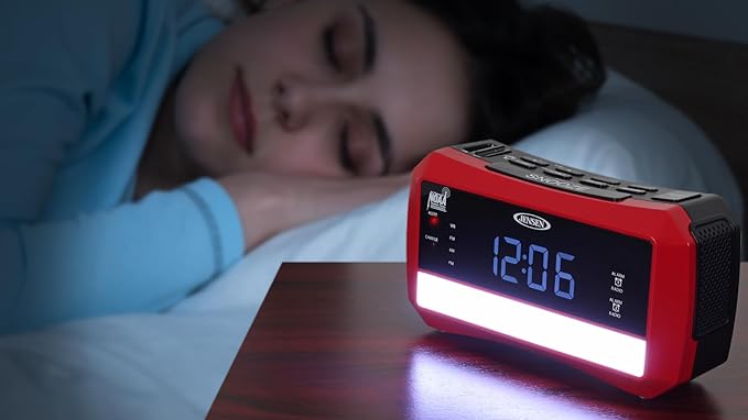 Digital AM/FM Weather Band Alarm Clock Radio with NOAA Weather Alert, Emergency Light and Built-in Flashlight