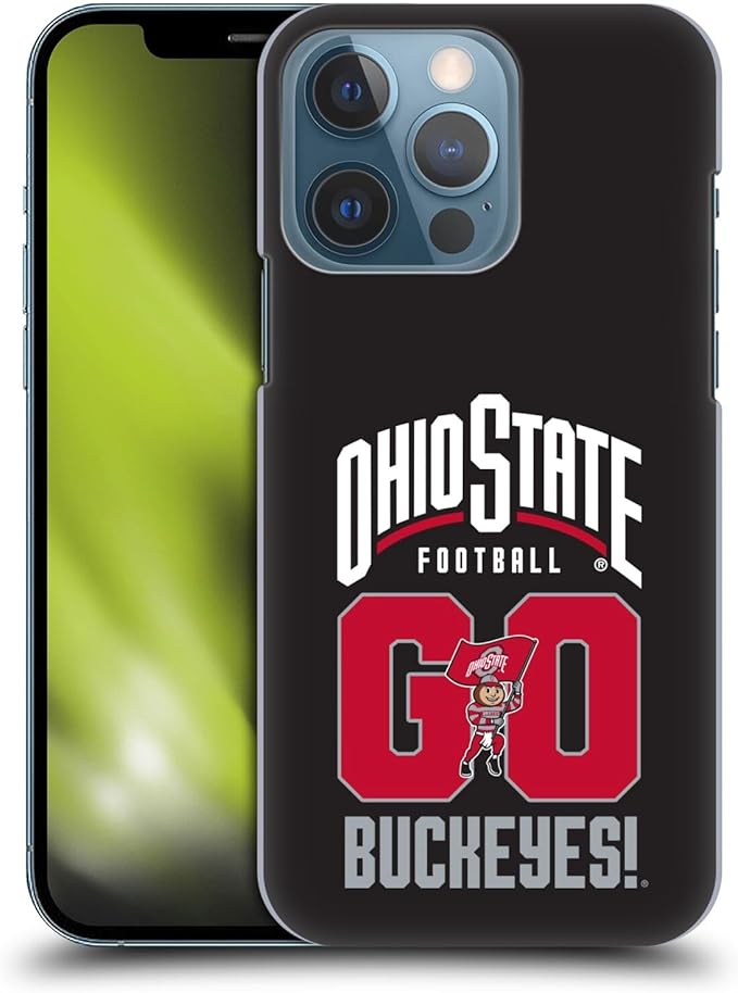 Head Case Designs Officially Licensed Ohio State University Go Buckeyes Football Graphics Hard Back Case Compatible with Apple iPhone 13 Pro