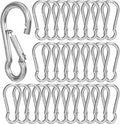 BoxerTool Heavy Duty Spring Snap Hooks 4Inch, 3/8" 20 Pack - Multipurpose Carabiner Clips for Swing, Large Steel Chain Quick Links Safety Buckle Connector for Hammock Fitness Gym Outdoor Boating