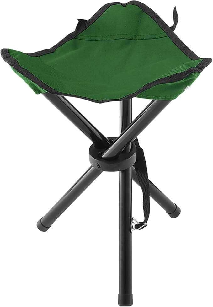 Folding Camping Stool,Portable Travel Outdoor Tripod Seat,Green Folding Camping Chairs for Camping Party Mountaineering Picnic Beach Garden Lawn