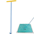 Barydat 1 Pcs Heavy Duty Manhole Cover Hook 30 Inch Handy Hook Lifting Tool, End Made with 3/8" Steel, Septic Tank Locator Tool with Handle Attic Pull Down for Moving Lifting and Pulling (Blue)