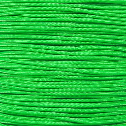 Paracord Planet 275lb Paracord – 3/32 Inch (2.38 mm) Nylon Crafting Cord with 5 Strand Inner Core – Neon Green (100 ft)
