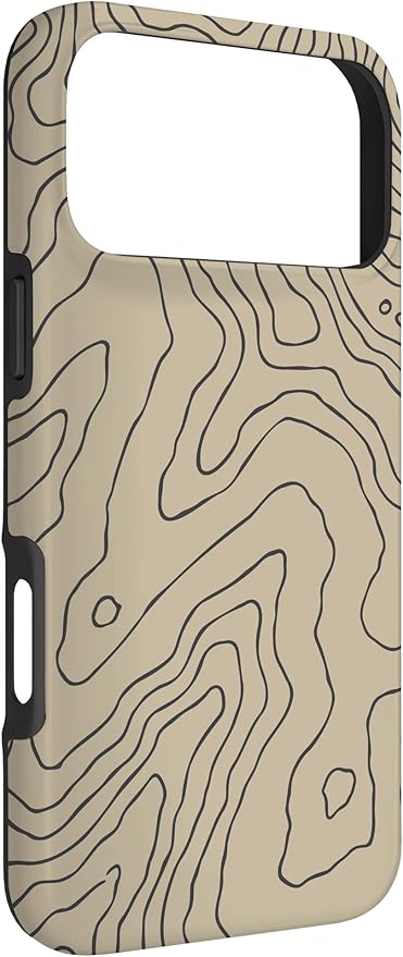 Coyote Country Guide Lines Topographical Contour Map Case for iPhone 17 Pro Max