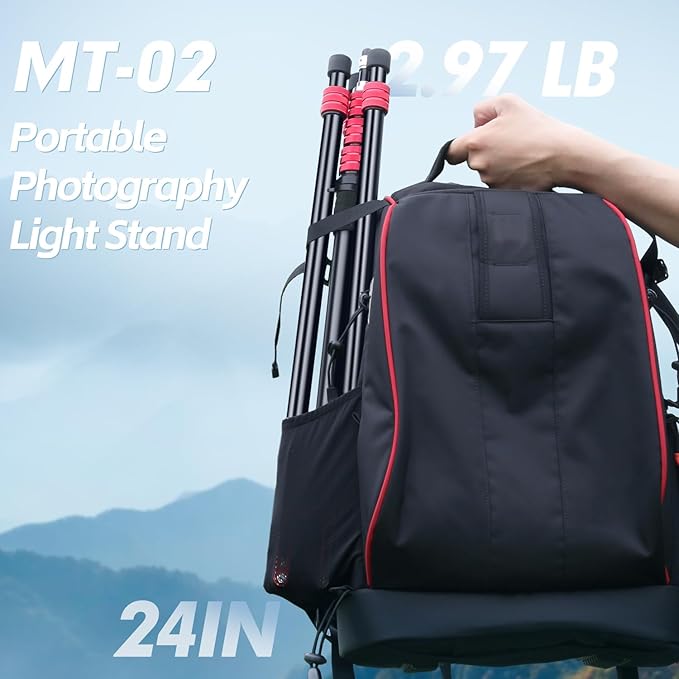 FreeSea Light Stand Aluminum, Adjustable Tripod Stand for Photography, 260cm/102inch Studio Sturdy Tripod for Speedlite Flash Softbox Strobe Light Camera with Carrying Bag
