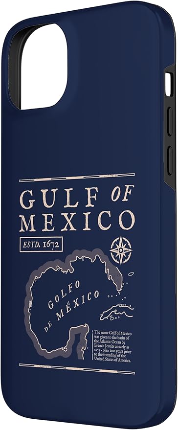 Gulf of Mexico 1672 Historic Map Case for iPhone 14 Plus