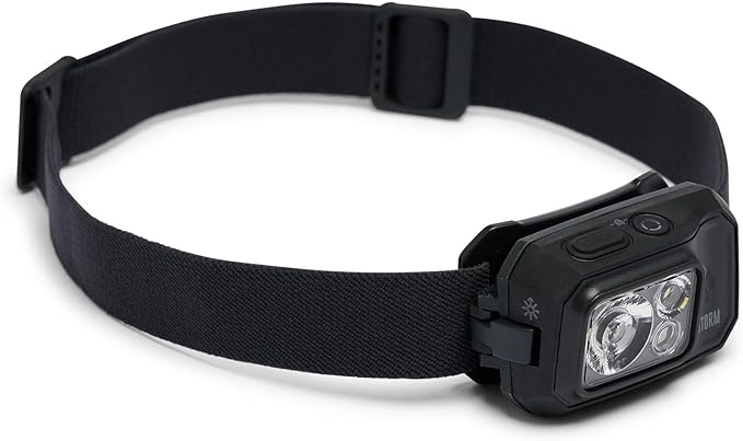 BLACK DIAMOND Storm 450 Headlamp | 450 Lumens Brightness | Waterproof & Dimmable | 3X AAA Battery Operated (Included | Camping, Hiking, Running | Ops Black