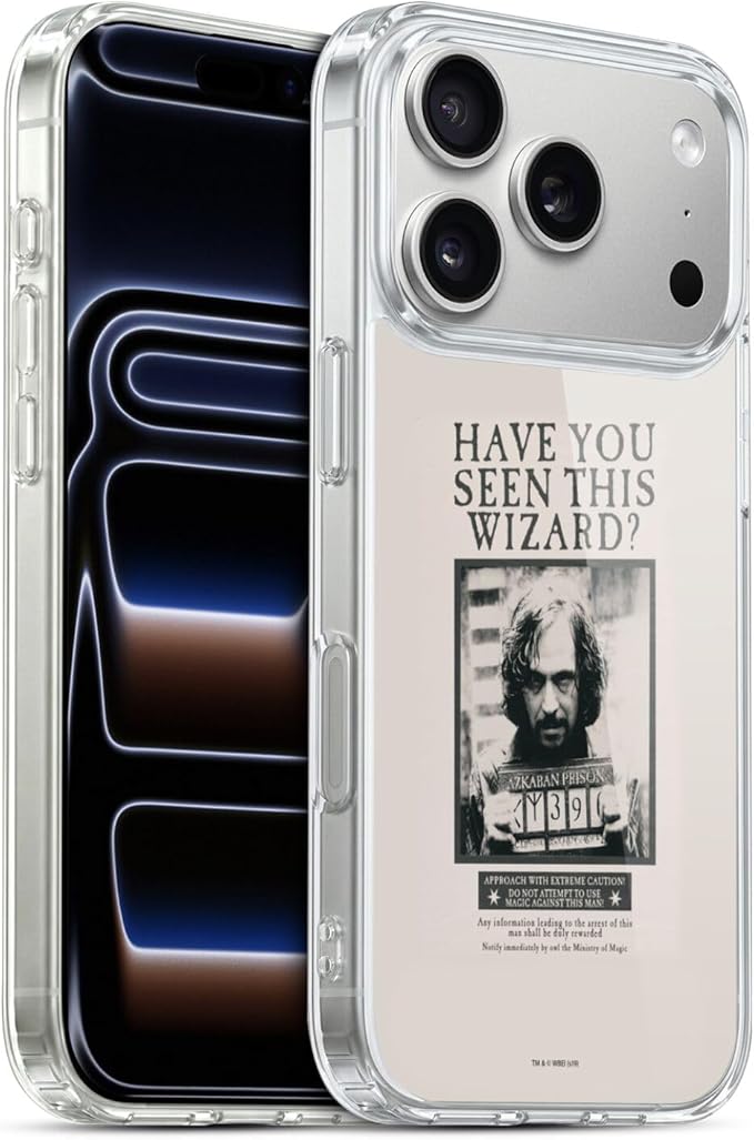 Head Case Designs Officially Licensed Harry Potter Sirius Black Poster Prisoner of Azkaban II Gel Case [Military Grade Protection] Compatible with Apple iPhone 17 Pro