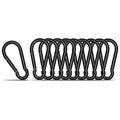 Carabiner Clip Hook, 3.54 inch 10 pcs Black Heavy Duty Spring Snap Hook Key Chain, Carabiners Clips for Outdoor Camping, Swing Set, Hammock, Hiking Travel, Fishing, Quick Link Keychain