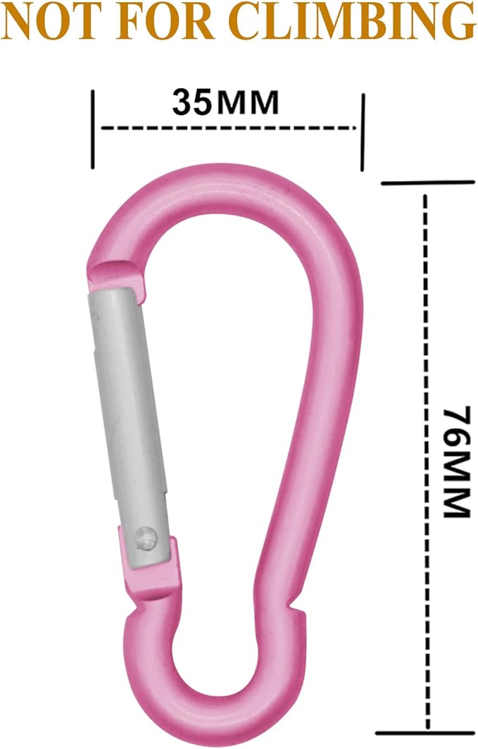 LESHIRY Large Carabiners Keychain 3" Aluminum D Shape Premium Durable D-Ring Carabiner Clip Hook Camping Accessories Snap Link Key Chain Durable Improved Design