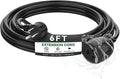 6FT Waterproof Outdoor Extension Cord,IPX6 Waterproof,Cold Weather & Fireproof,Heavy Duty 3 Prong Cable,18AWG 125V 10A,FCC/ETL Certified