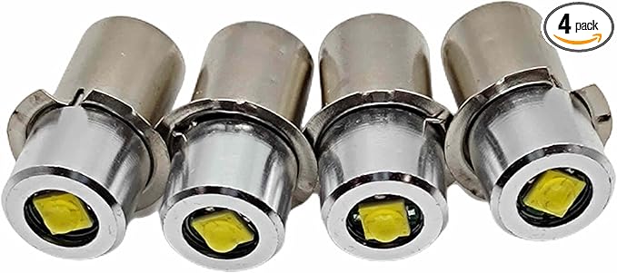 P13.5S PR2 LED Bulb Flashlight Replacement Led Conversion kit 2D 3D 4d Cell Bulbs 3W 3V 4.5V 6V for 2-4C&D LED Bulbs 4Pack