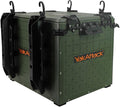 YakAttack BlackPak Pro Kayak Fishing Crate - Ranger Green | 13" x 16" Riggable Kayak Gear Storage System with Hinged Lid, GridLoc Mount Panels & 4 TetherTube Rod Holders | Lightweight Tankwell Crate