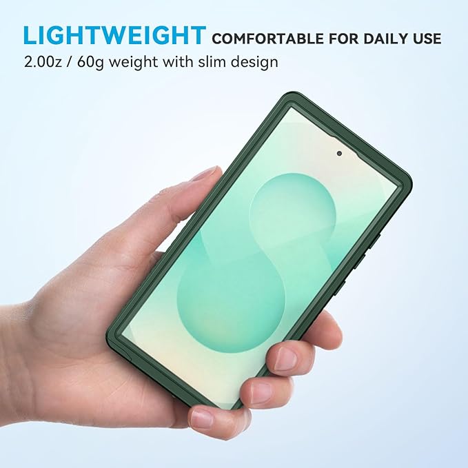 Lanhiem for Samsung Galaxy S25 Ultra Case, IP68 Waterproof Dustproof, Built-in Screen Protector, Rugged Full Body Shockproof Protective Cover for Galaxy S25 Ultra 5G 6.9 Inch, Green